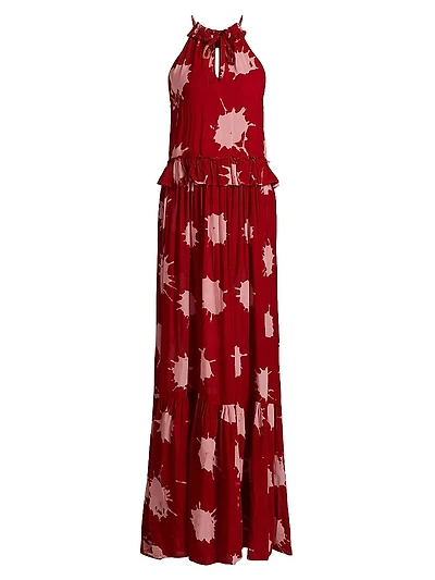 Eriife Splatter-Print Maxi Dress