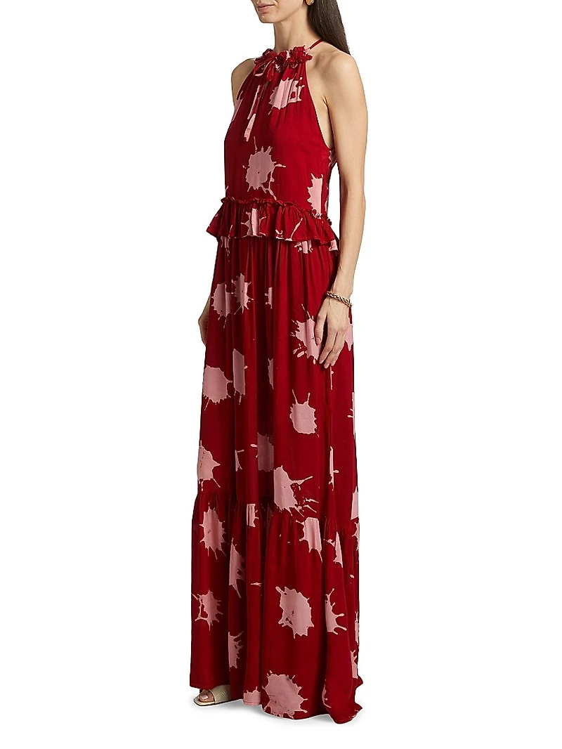Eriife Splatter-Print Maxi Dress