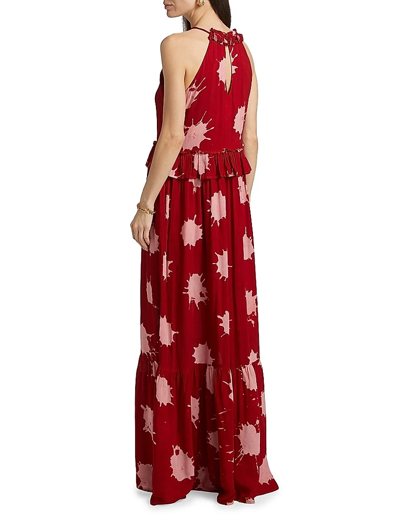Eriife Splatter-Print Maxi Dress
