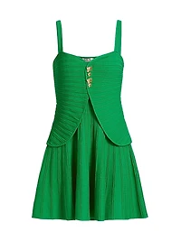 Nikola Pleated Knit Minidress