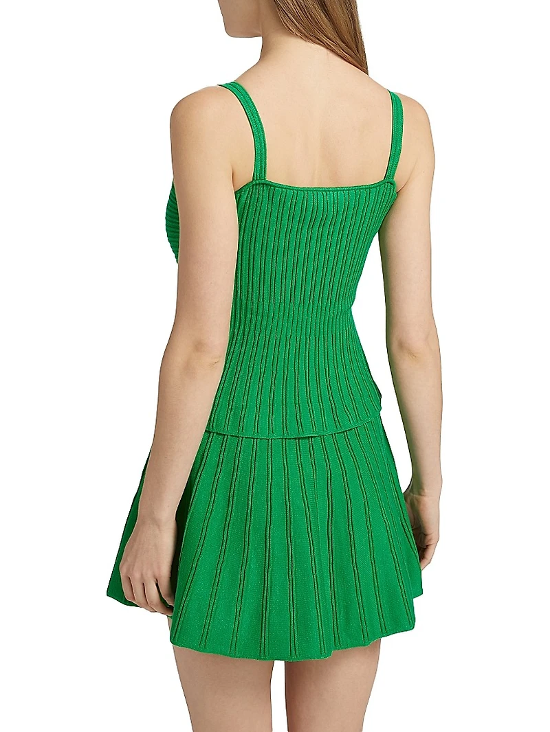 Nikola Pleated Knit Minidress