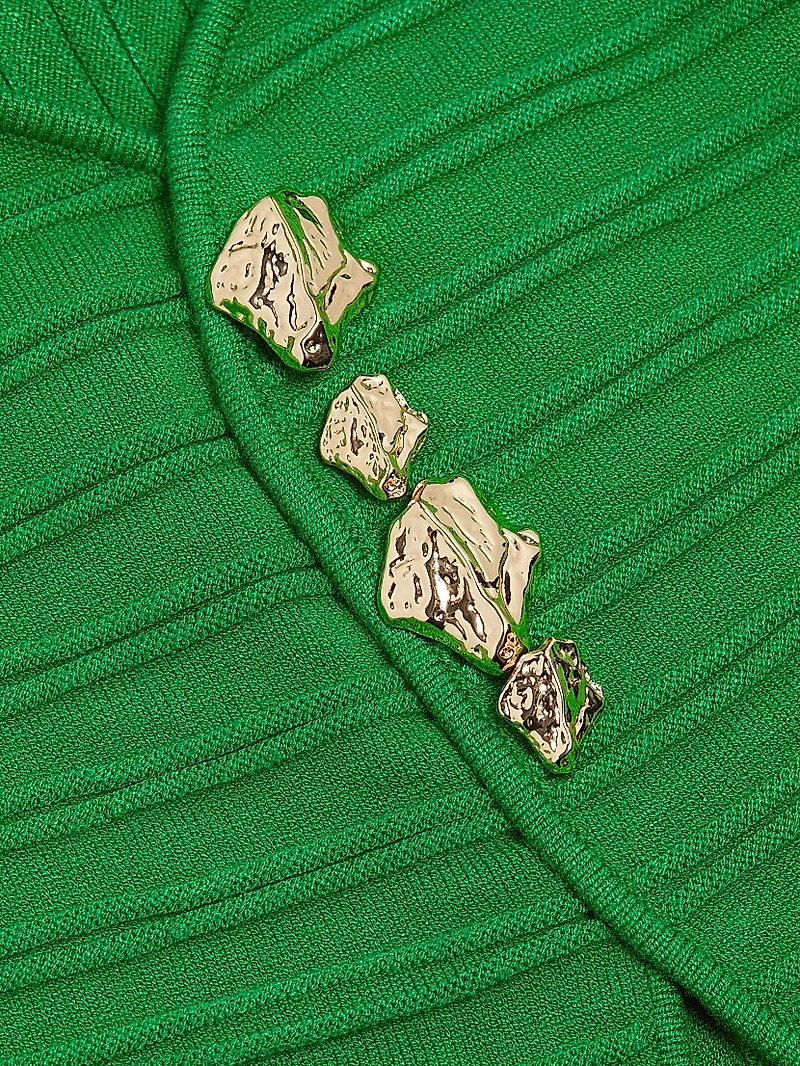 Nikola Pleated Knit Minidress