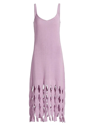 Alex Cable-Knit Scoopneck Midi-Dress