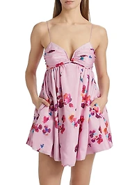 Kimberly Floral Sweetheart Babydoll Minidress