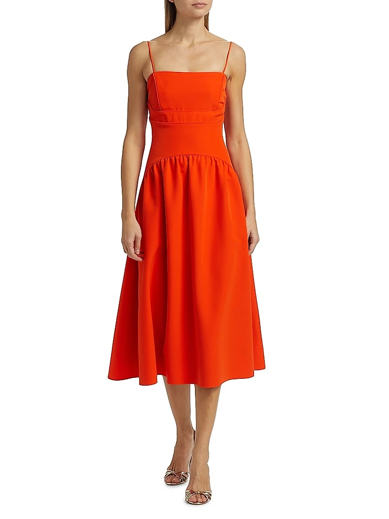 Oliver Cady Spaghetti Strap Midi-Dress
