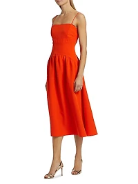 Oliver Cady Spaghetti Strap Midi-Dress