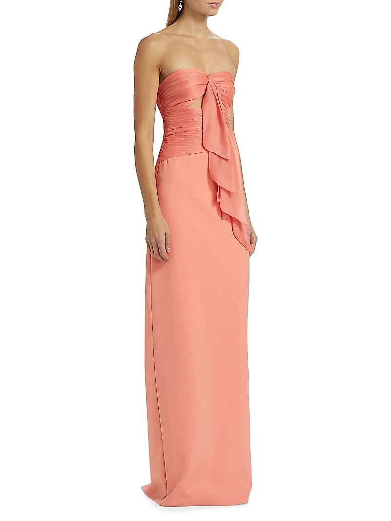 Diana Cutout Bow Strapless Gown