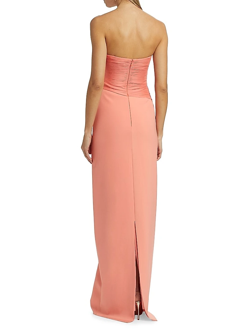 Diana Cutout Bow Strapless Gown