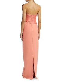 Diana Cutout Bow Strapless Gown