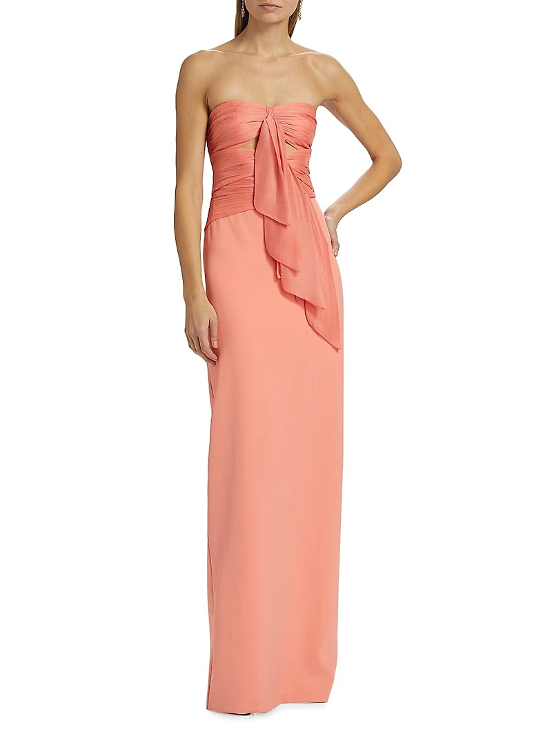 Diana Cutout Bow Strapless Gown