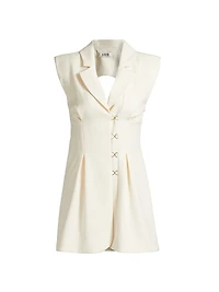 Ava Cady Open-Back Blazer Minidress
