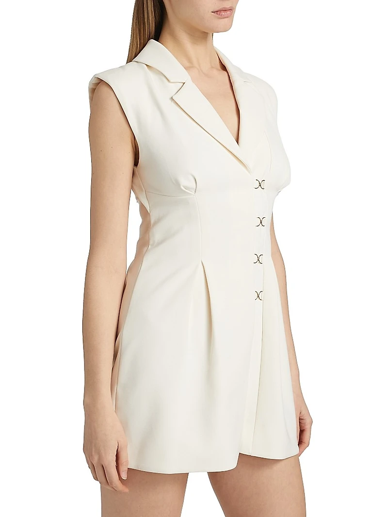 Ava Cady Open-Back Blazer Minidress