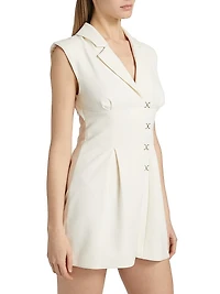 Ava Cady Open-Back Blazer Minidress