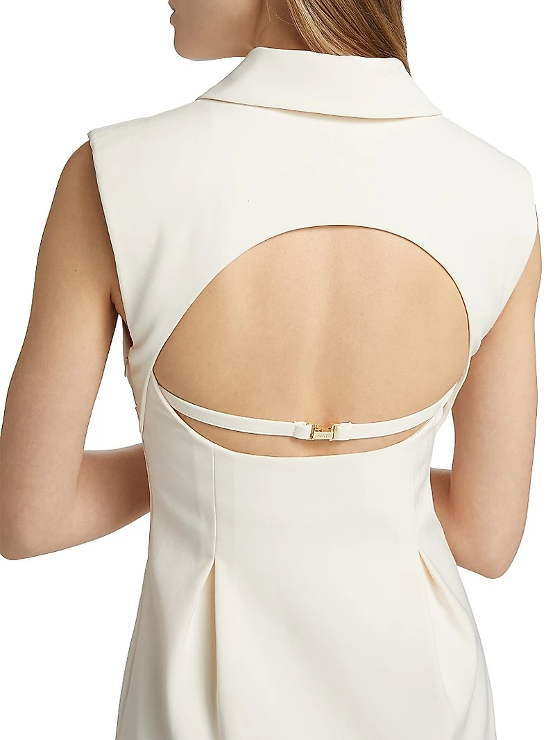 Ava Cady Open-Back Blazer Minidress