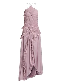 Lorelie Ruffle Halterneck Gown