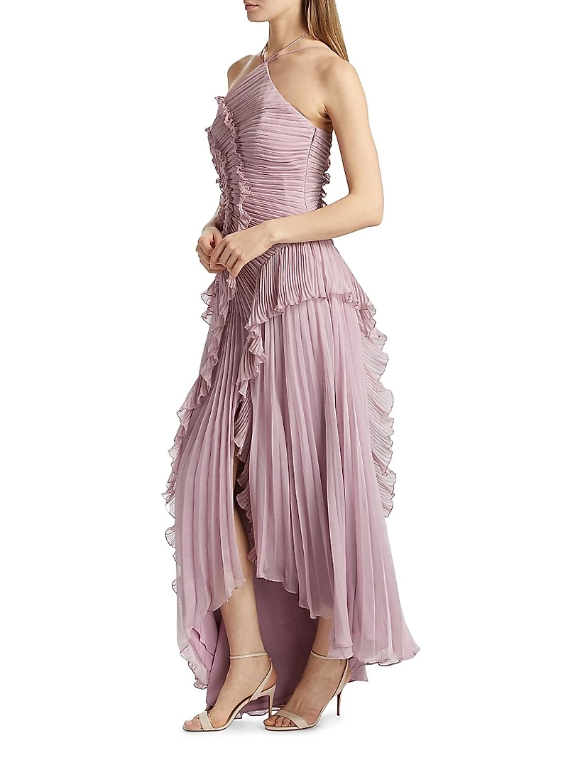 Lorelie Ruffle Halterneck Gown