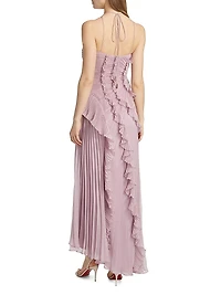Lorelie Ruffle Halterneck Gown