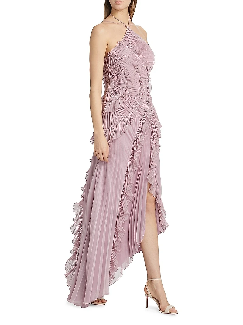 Lorelie Ruffle Halterneck Gown