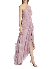 Lorelie Ruffle Halterneck Gown