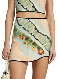 Kellah Butterfly Print Knit Miniskirt