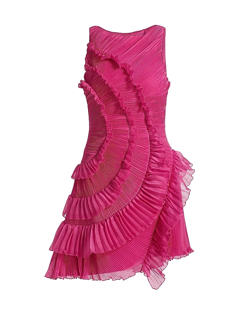 Emilia Cascade Ruffled Minidress