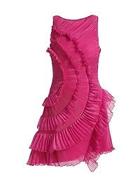 Emilia Cascade Ruffled Minidress