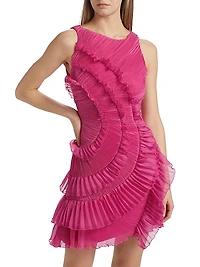 Emilia Cascade Ruffled Minidress