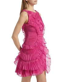 Emilia Cascade Ruffled Minidress