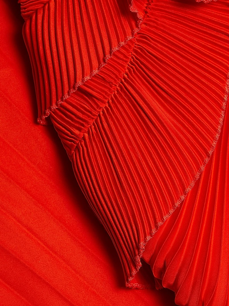 Isabell Strapless Frill Column Gown