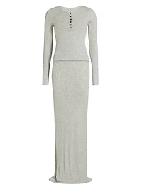 Tilda Jersey Henley Maxi Dress