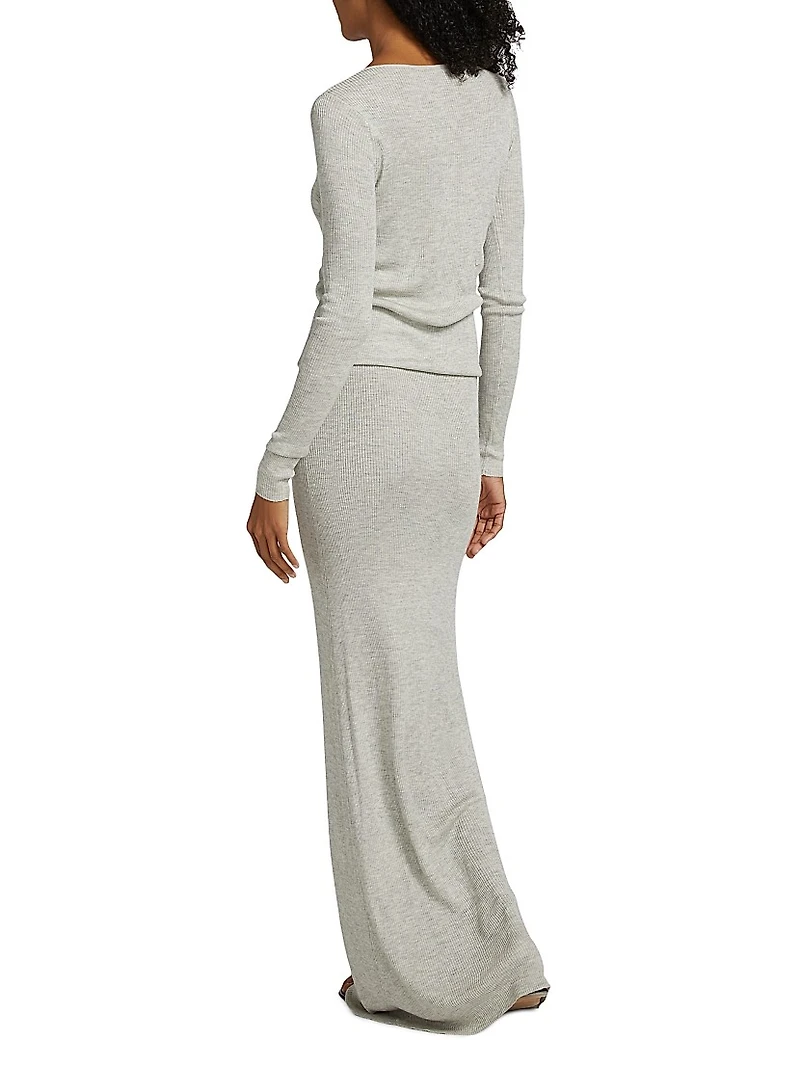 Tilda Jersey Henley Maxi Dress
