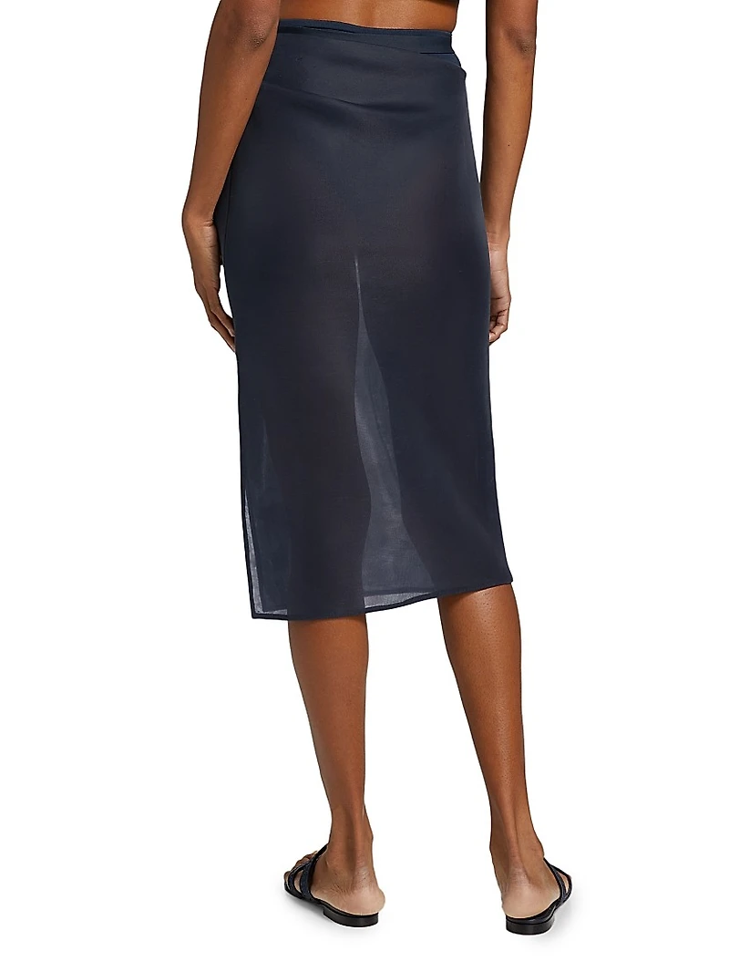 Isobel Draped Pencil Skirt
