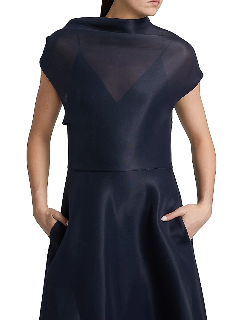 The Genevieve Draped Cocktail Dress
