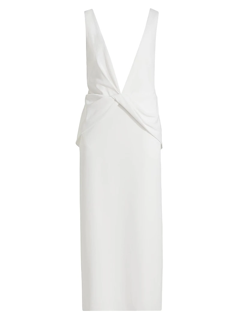Santha Draped V-Neck Slip Dress