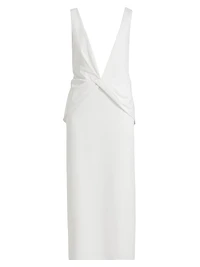 Santha Draped V-Neck Slip Dress