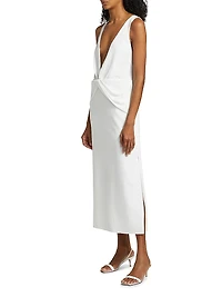 Santha Draped V-Neck Slip Dress