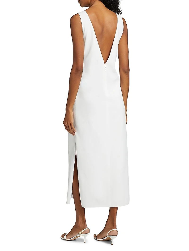 Santha Draped V-Neck Slip Dress