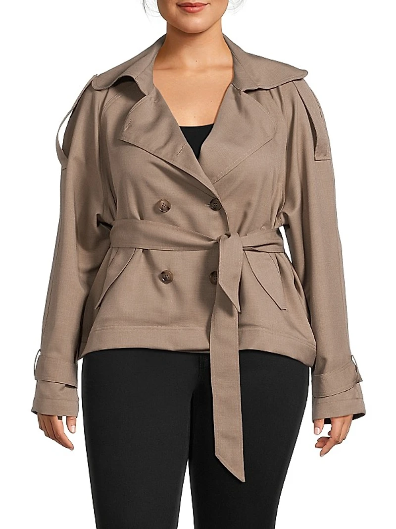 Julia Short Wool Trench Coat