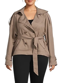Julia Short Wool Trench Coat