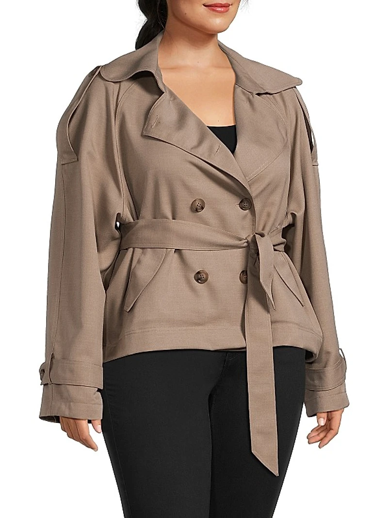 Julia Short Wool Trench Coat