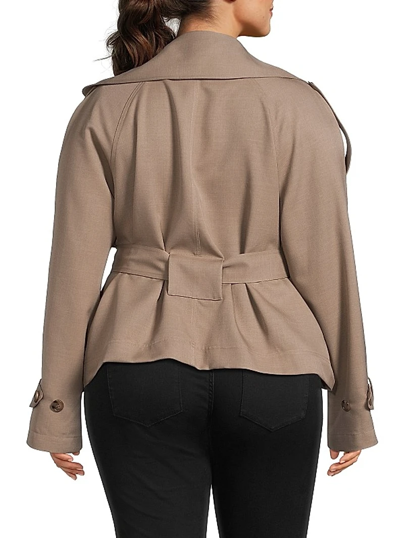 Julia Short Wool Trench Coat