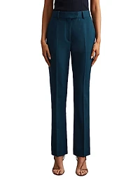 Straight Wool-Blend Trousers