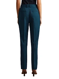 Straight Wool-Blend Trousers