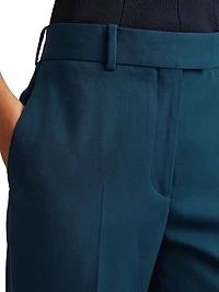 Straight Wool-Blend Trousers