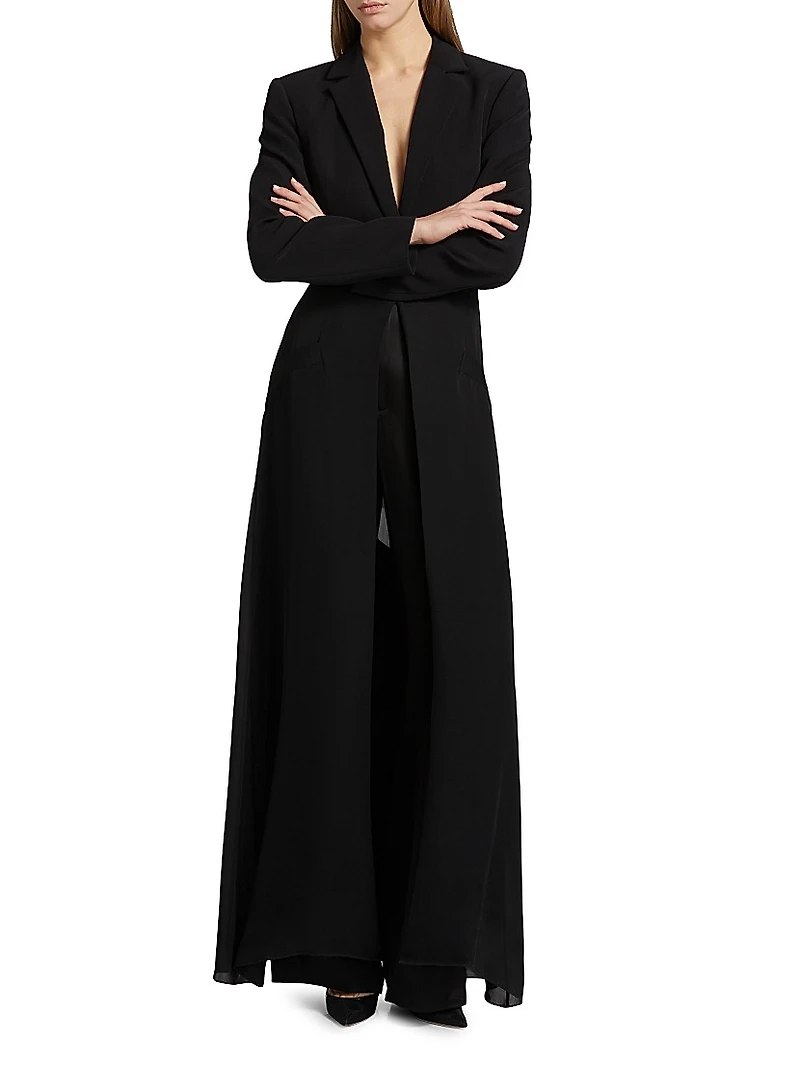 Crêpe Long Blazer