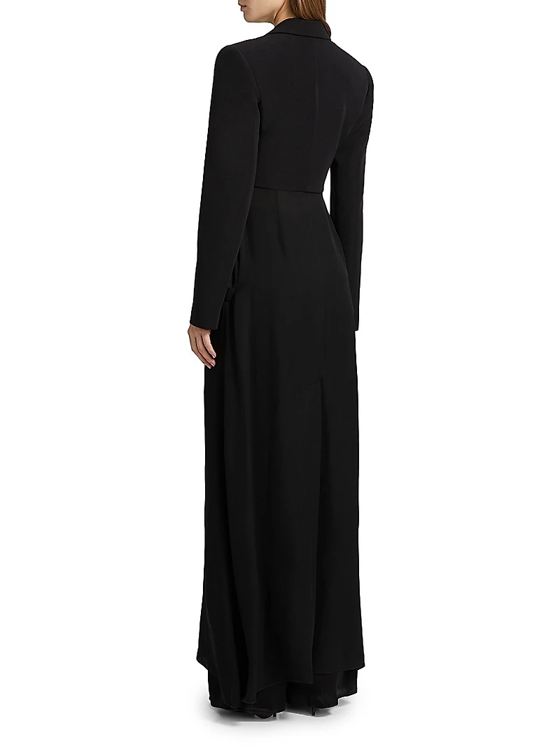Crêpe Long Blazer