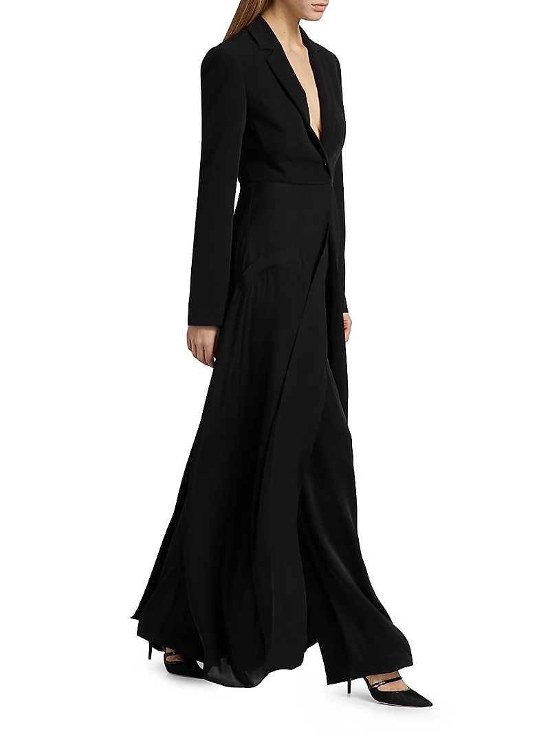Crêpe Long Blazer
