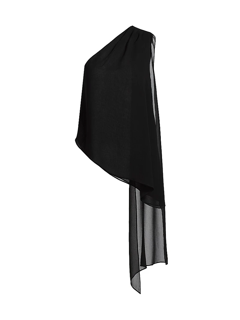 Georgette One-Shoulder Top