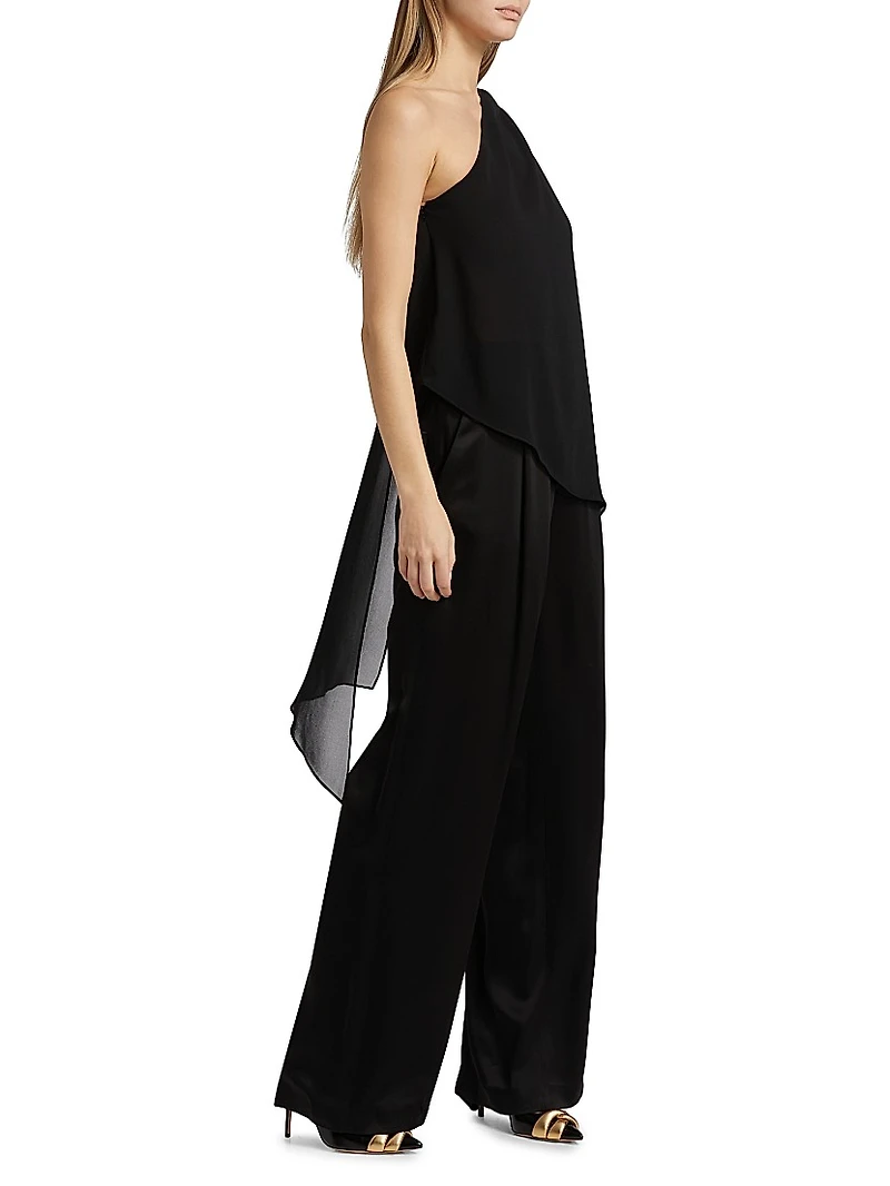 Georgette One-Shoulder Top