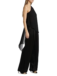 Georgette One-Shoulder Top